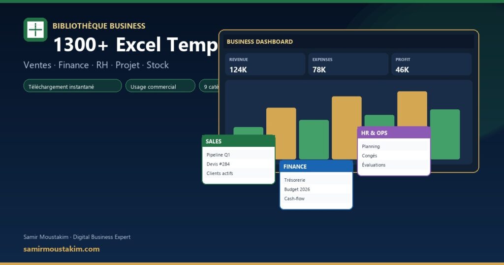 Bibliothèque 1300+ modèles Excel Business et Finance