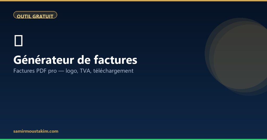 Créer des factures PDF professionnelles gratuitement